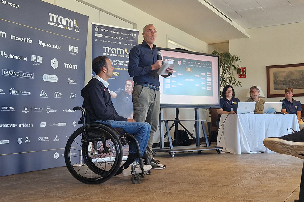 Alex Corretja presenta el sorteo del TRAM Barcelona Open 2024